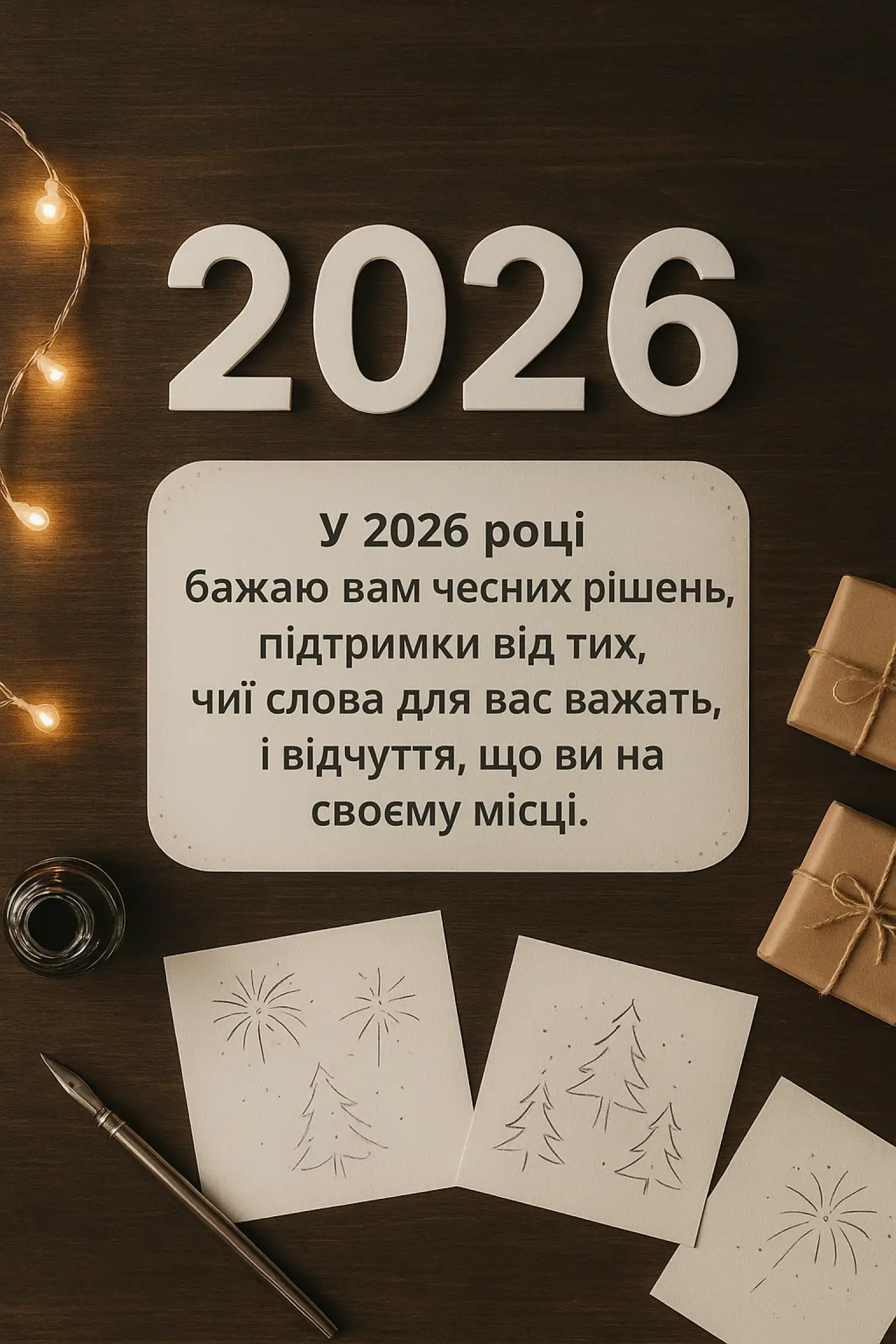 Привітання з прийдешнім новим роком 2026: коли чекаєш дива
