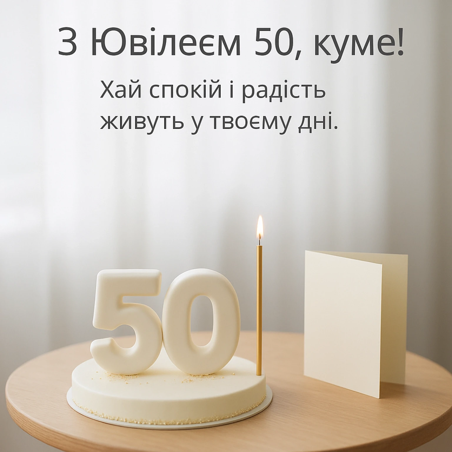 Привітання куму з ювілеєм 50 Привітання куму з ювілеєм 50