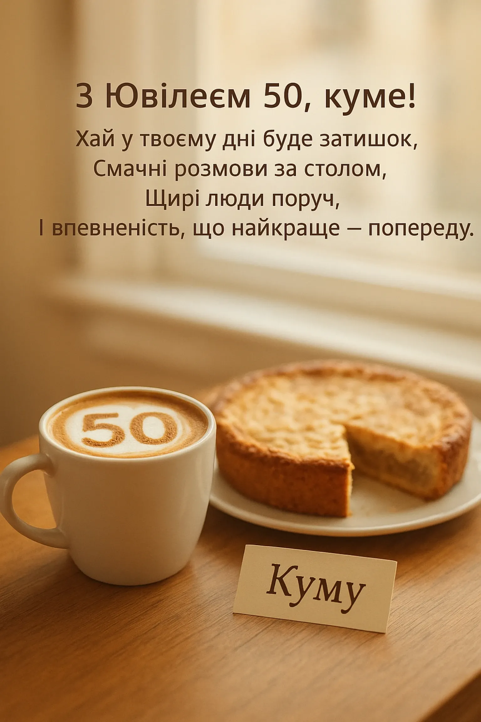 Привітання куму з ювілеєм 50 Привітання куму з ювілеєм 50