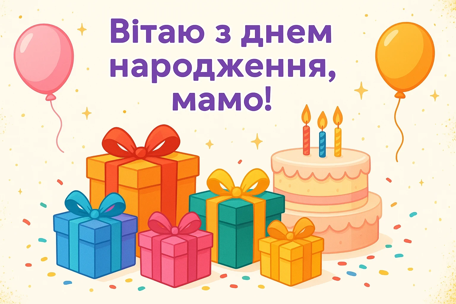 привітання з днем народження мамі