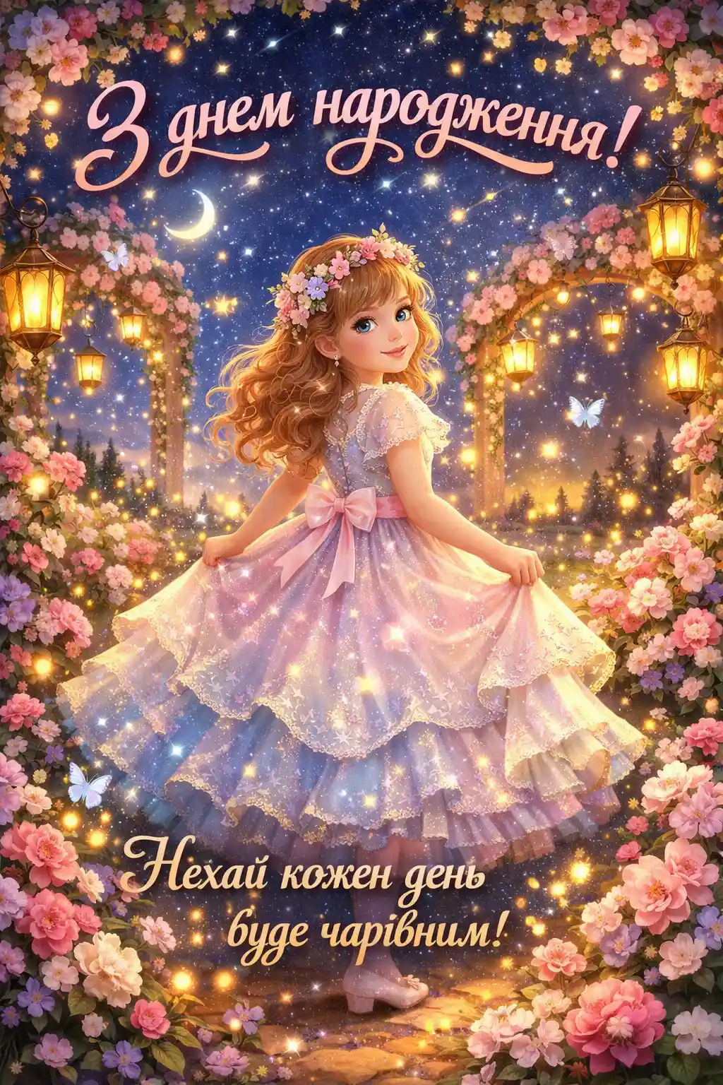 Привітання з днем народження дівчинці