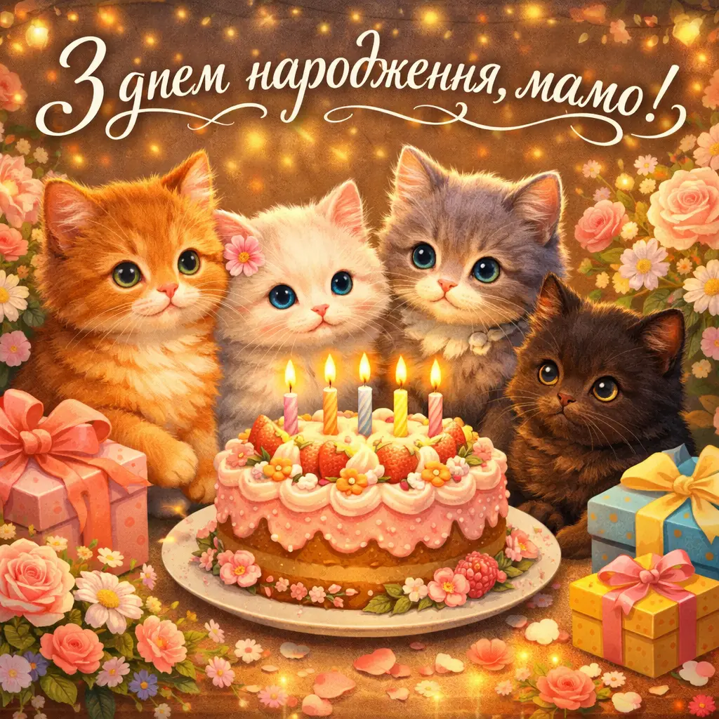 Привітання з днем народження мамі
