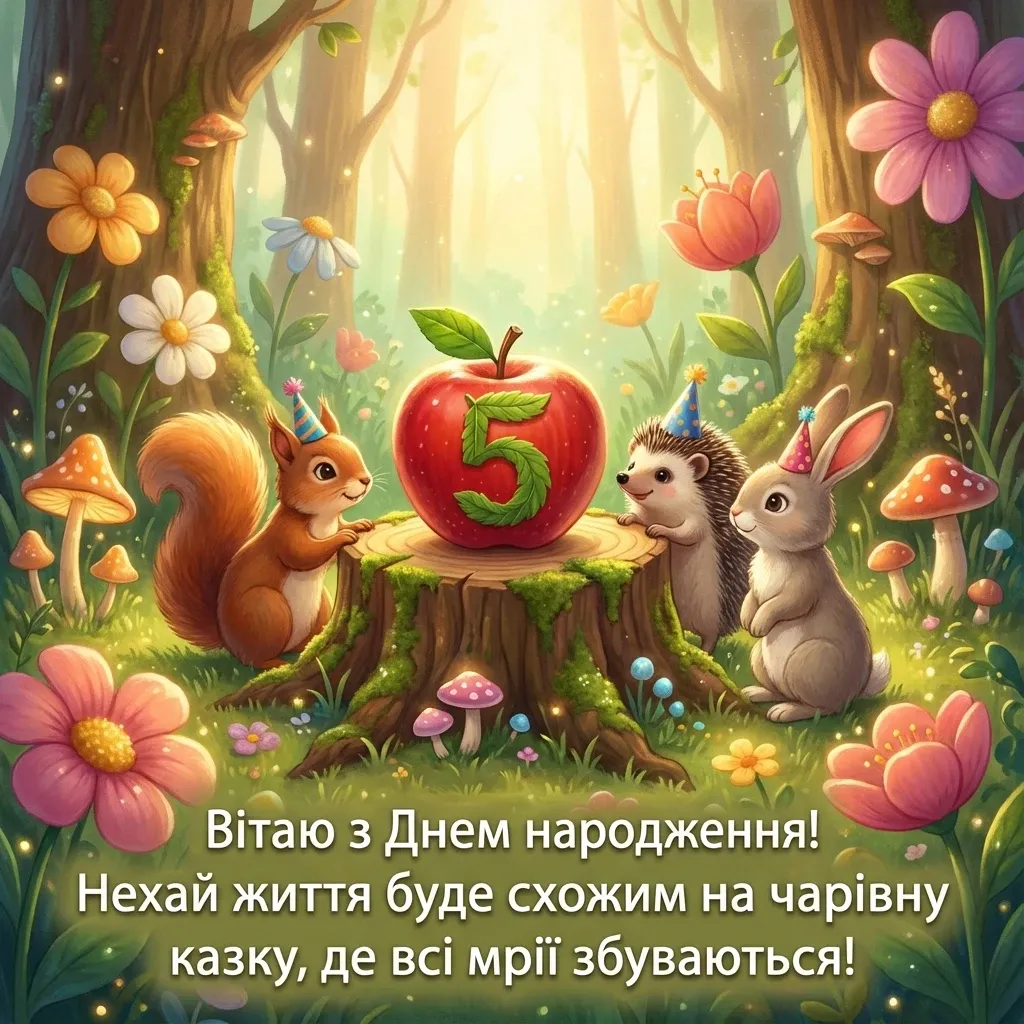 листівка з днем народження дівчинці 5 років листівка з днем народження дівчинці 5 років