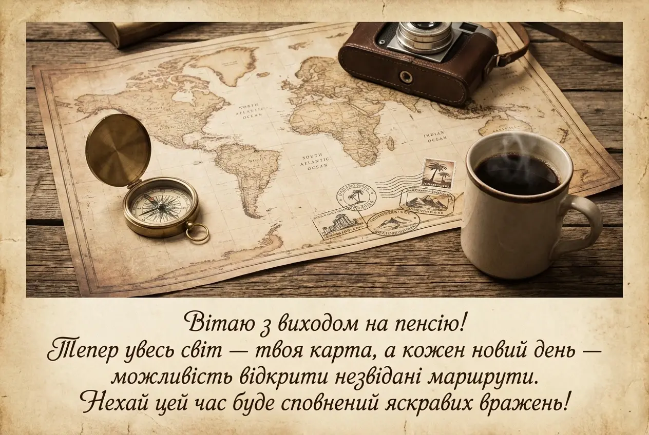 привітання з виходом на пенсію