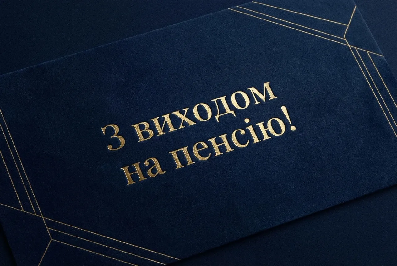 привітання з виходом на пенсію