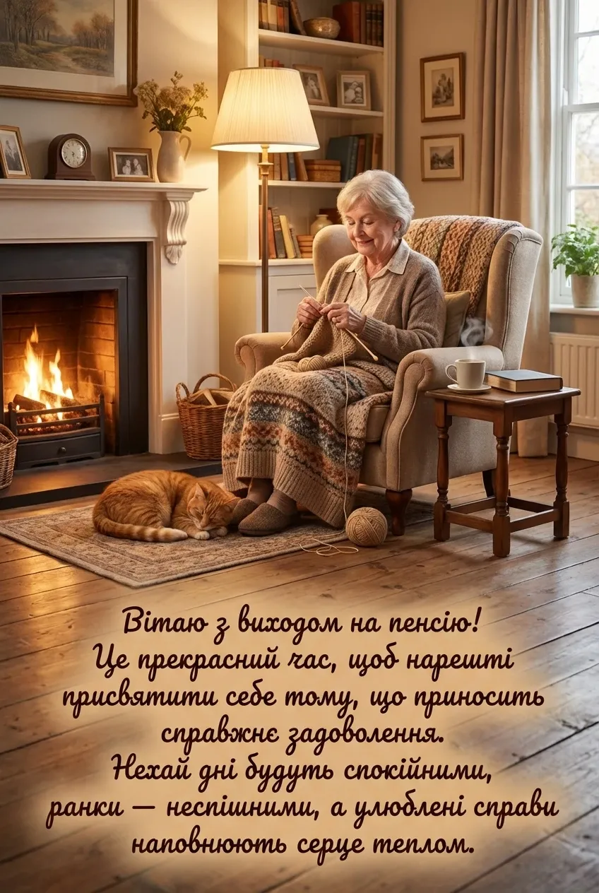 привітання з виходом на пенсію