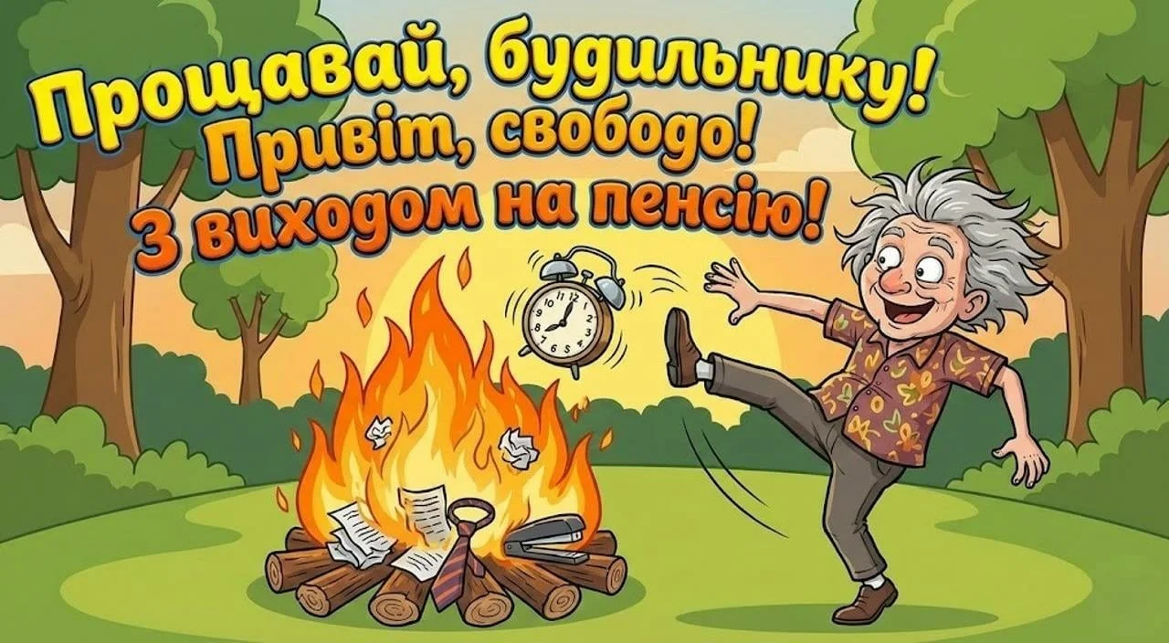 Привітання з виходом на пенсію