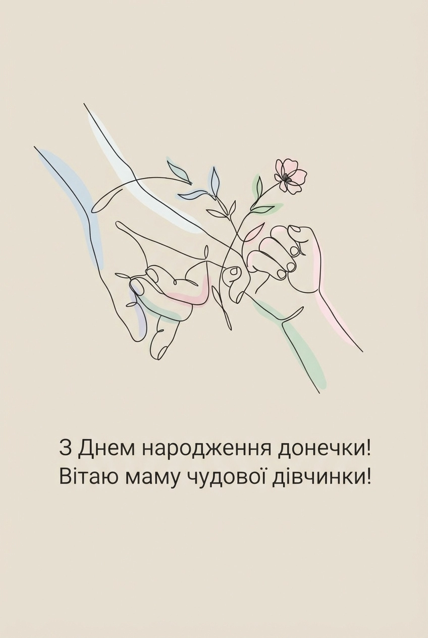 привітання мамі з днем народження донечки
