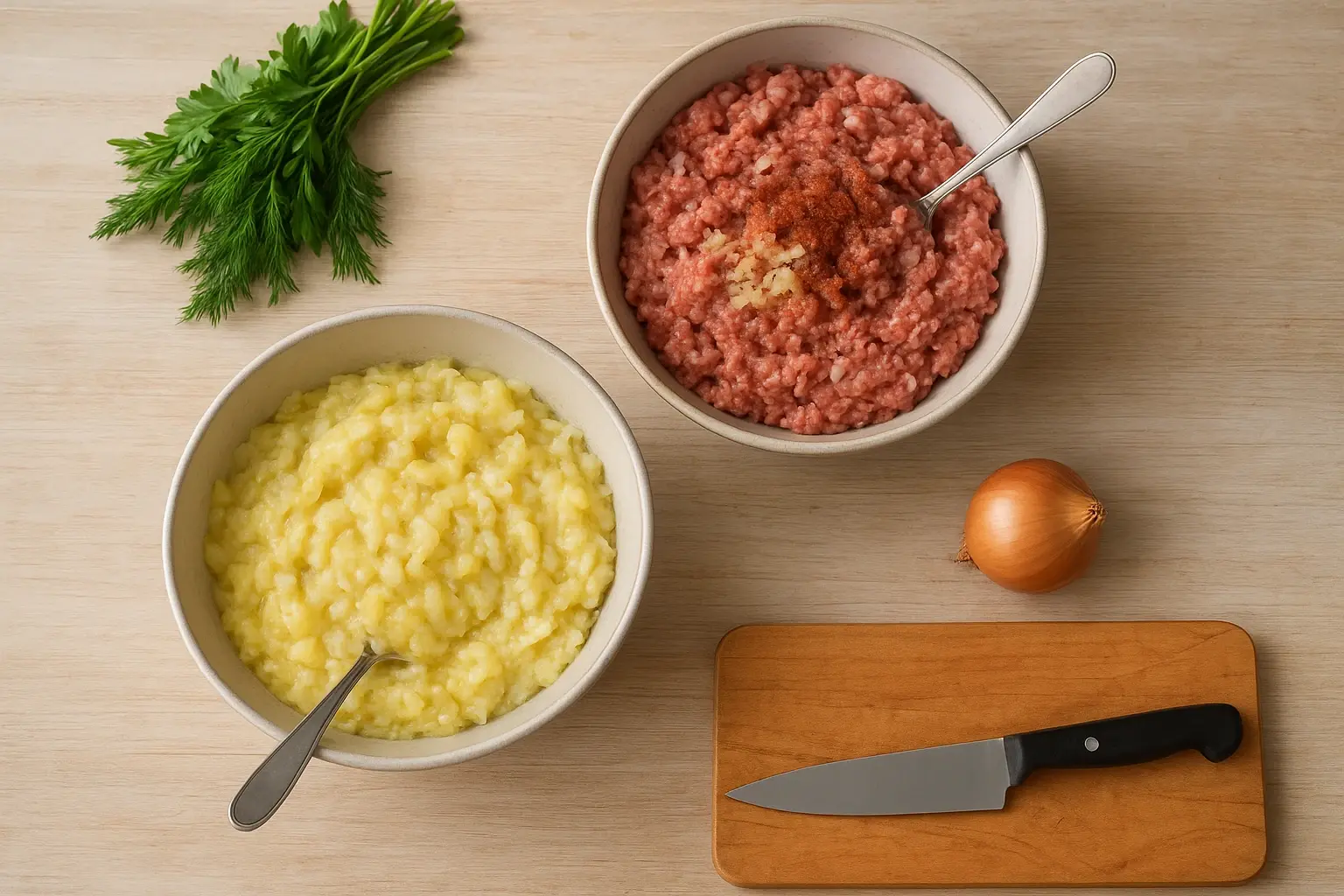 деруни з м'ясом на сковороді деруни з м'ясом на сковороді