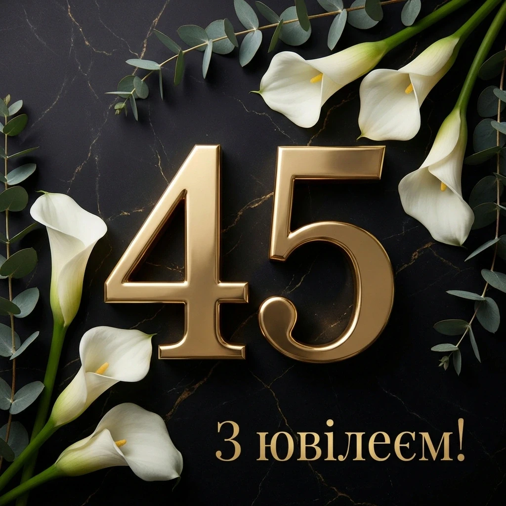 привітання з днем народження 45 років жінці