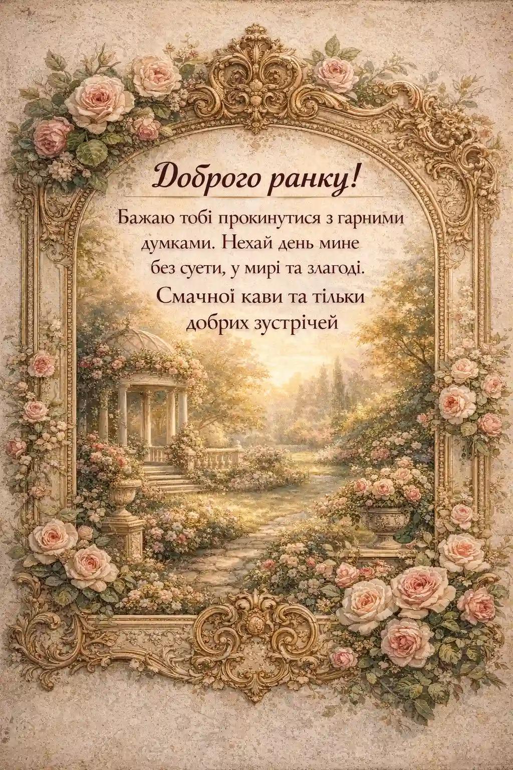 Листівки доброго ранку: найтепліші побажання та красиві картинки для гарного початку дня