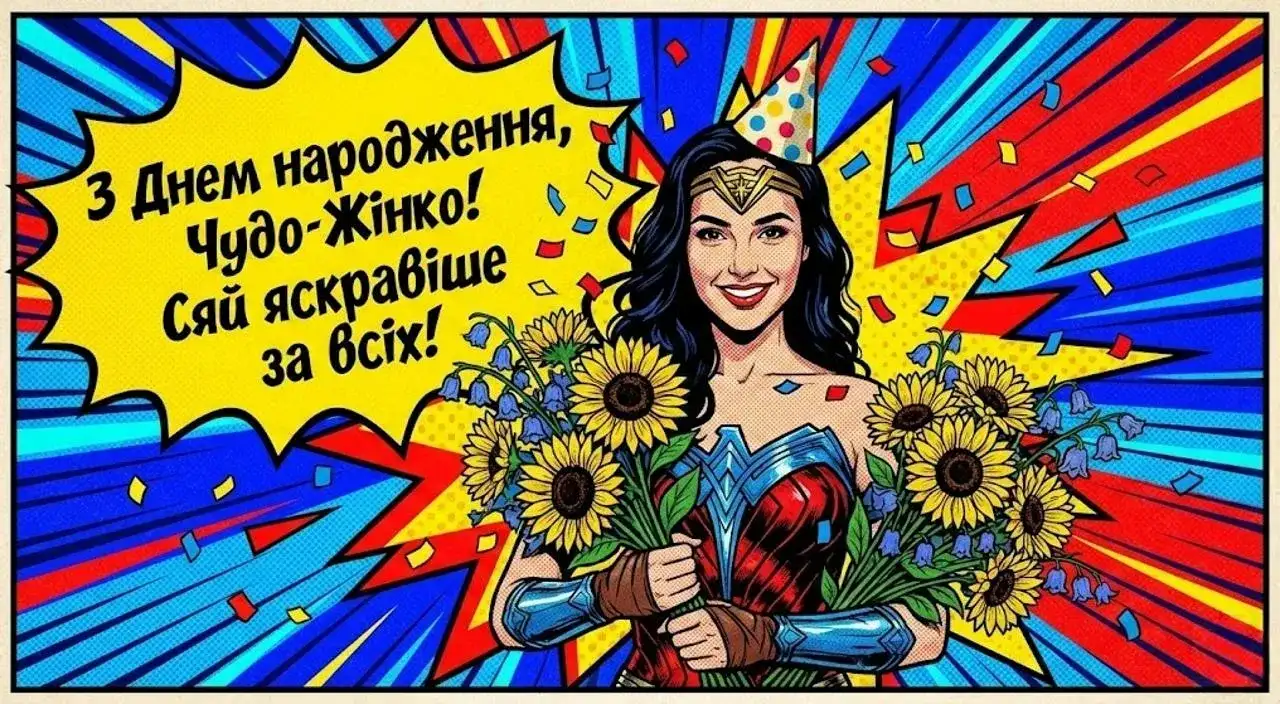 Привітання з днем народження для жінки українською мовою