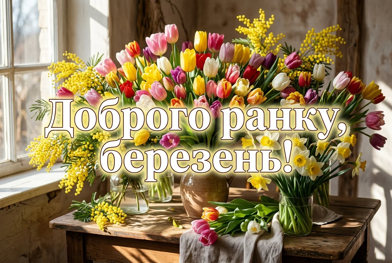 Доброго ранку, березень: душевні привітання та найкращі весняні листівки для гарного настрою