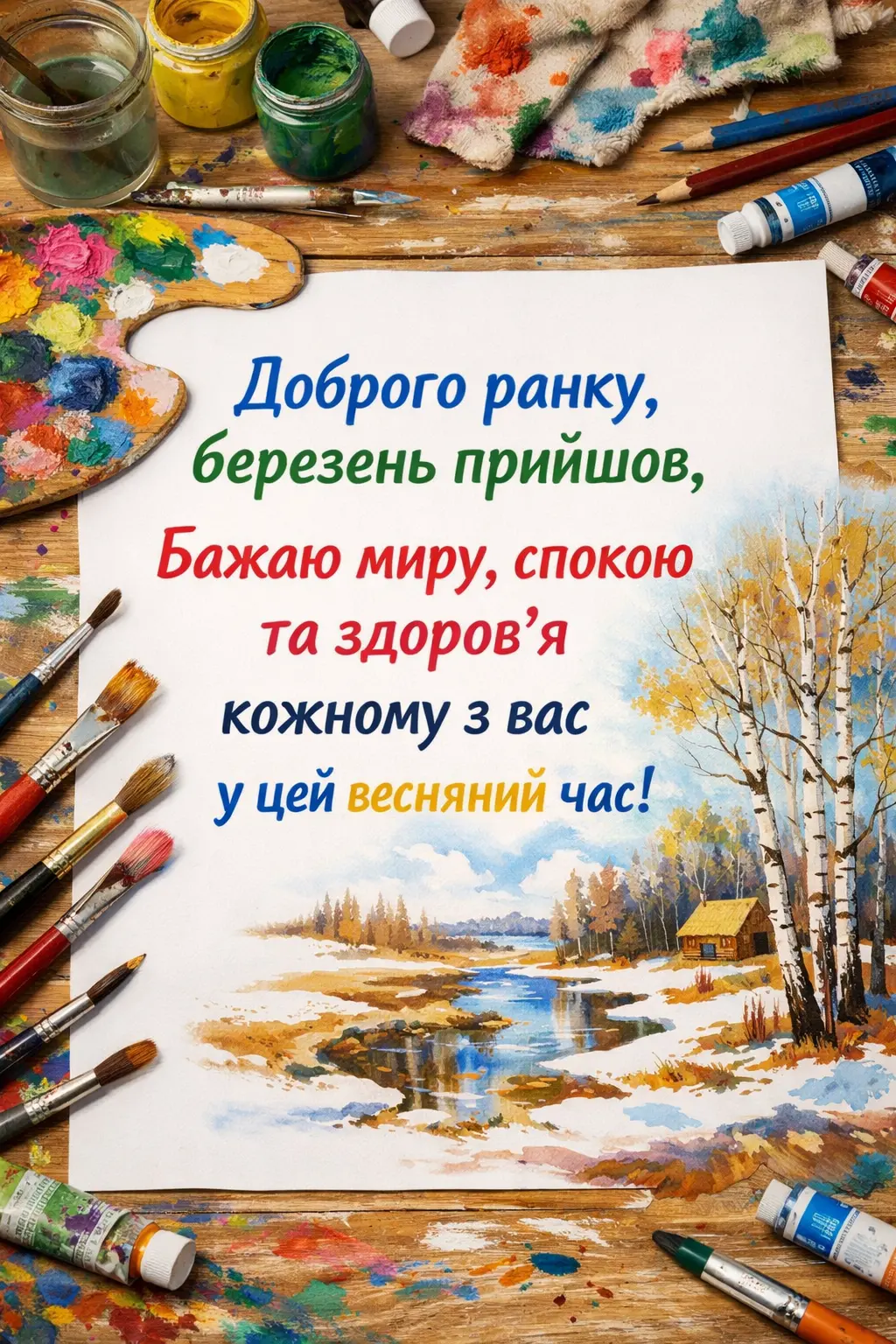Доброго ранку, березень: душевні привітання та найкращі весняні листівки для гарного настрою