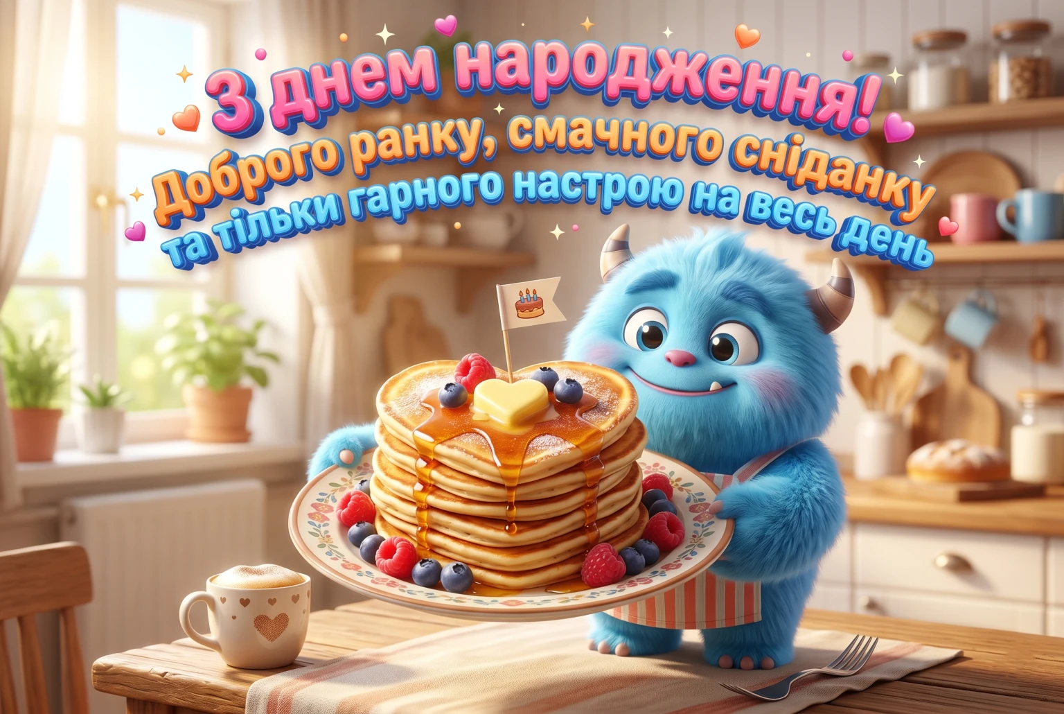 Доброго ранку та з днем народження: найтепліші привітання та святкові листівки