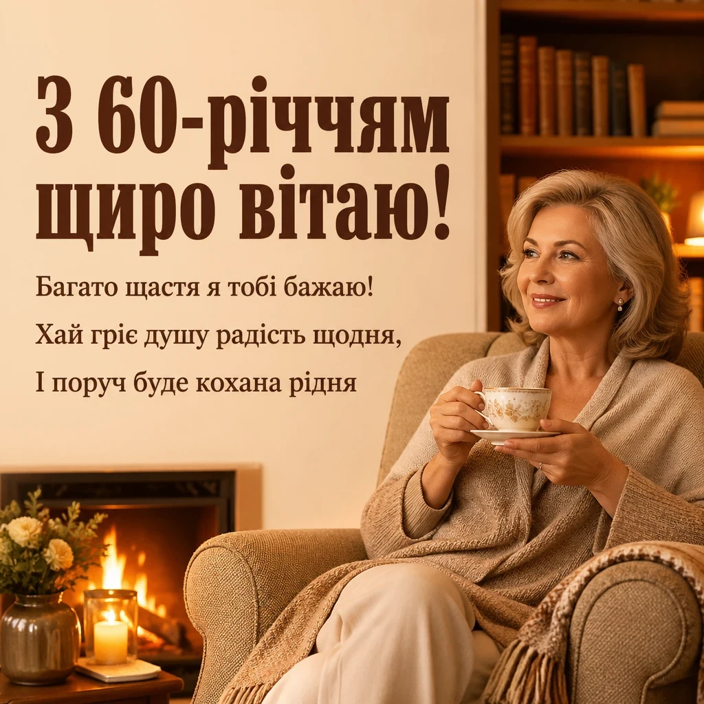 привітання з 60-річчям жінці