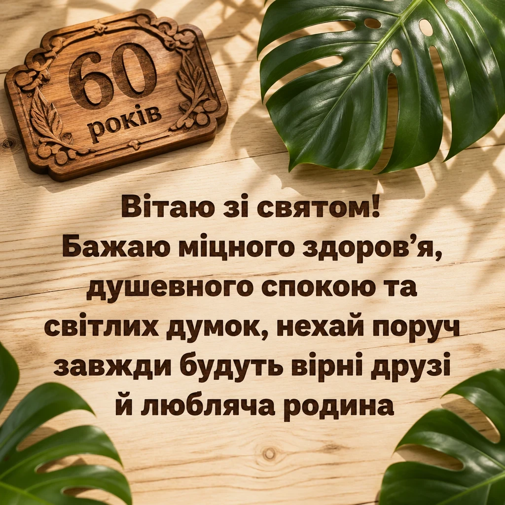 привітання з 60-річчям жінці