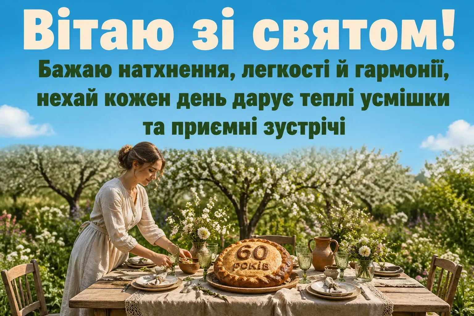 привітання з 60-річчям жінці