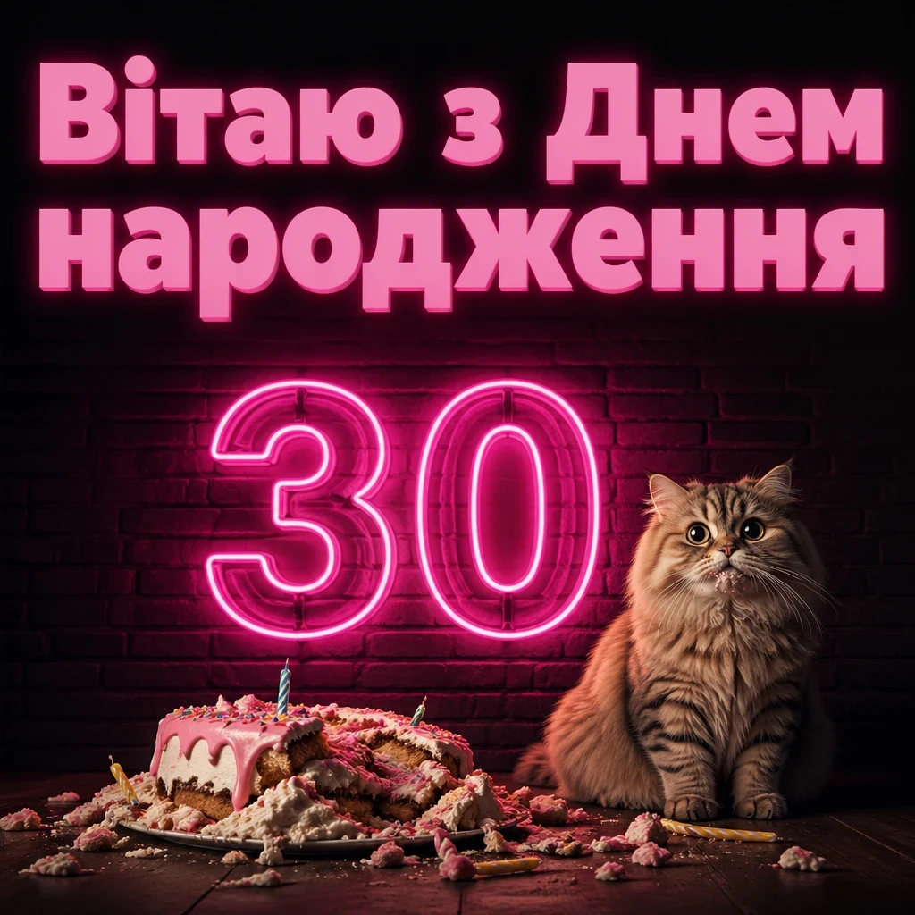 привітання з 30-річчям прикольні
