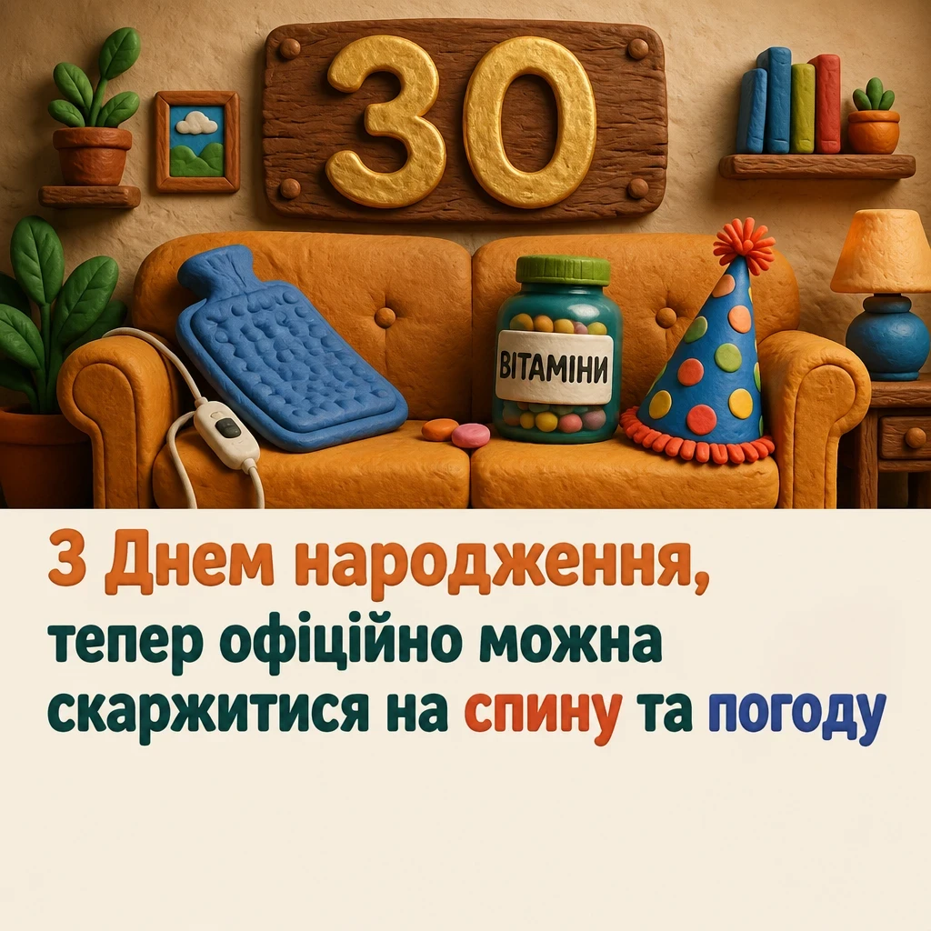 привітання з 30-річчям прикольні