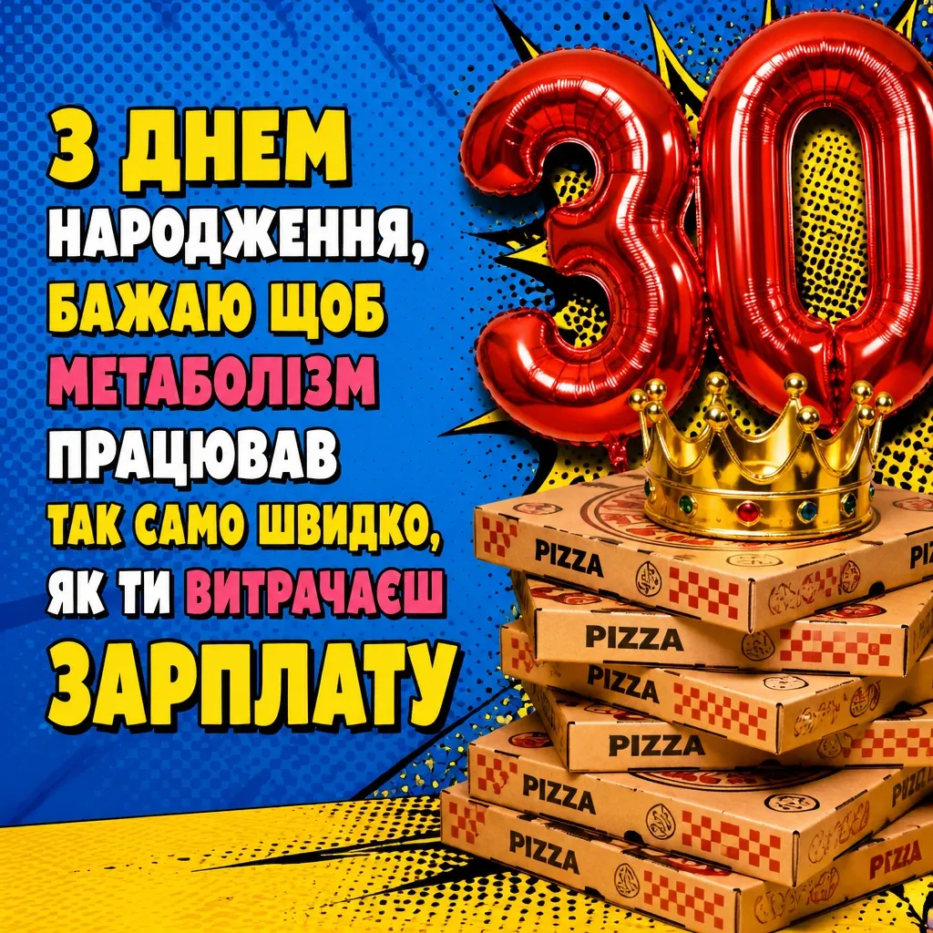 привітання з 30-річчям прикольні