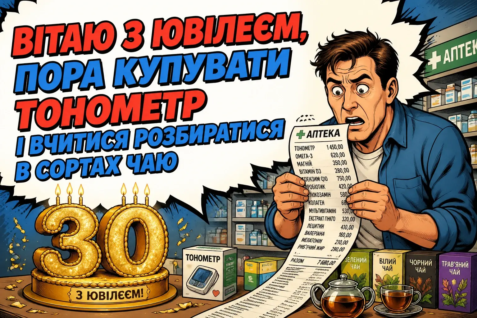 привітання з 30-річчям прикольні