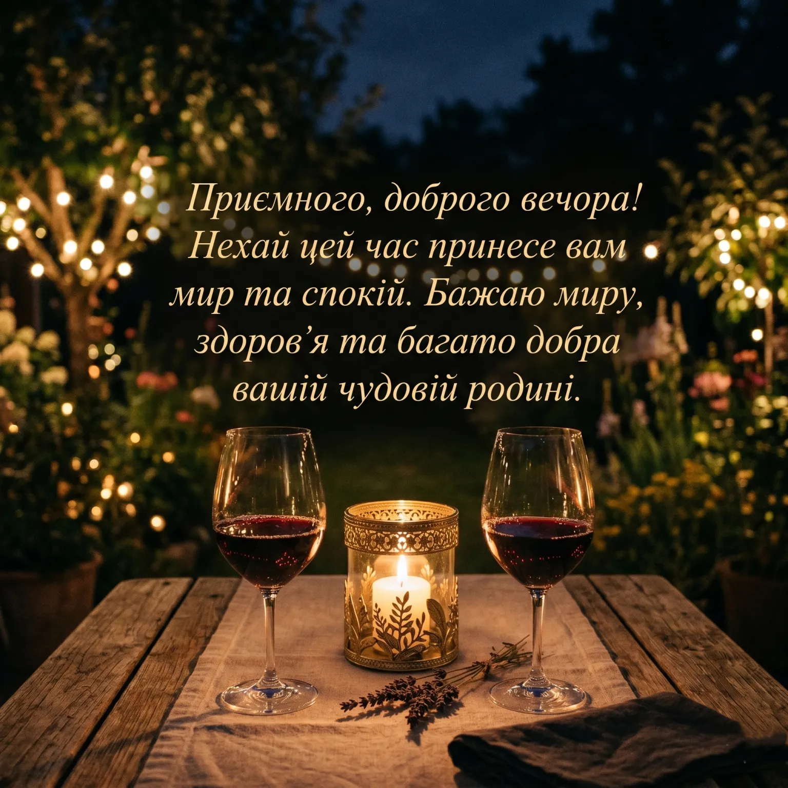 Приємного доброго вечора: душевні листівки та красиві картинки для затишного настрою
