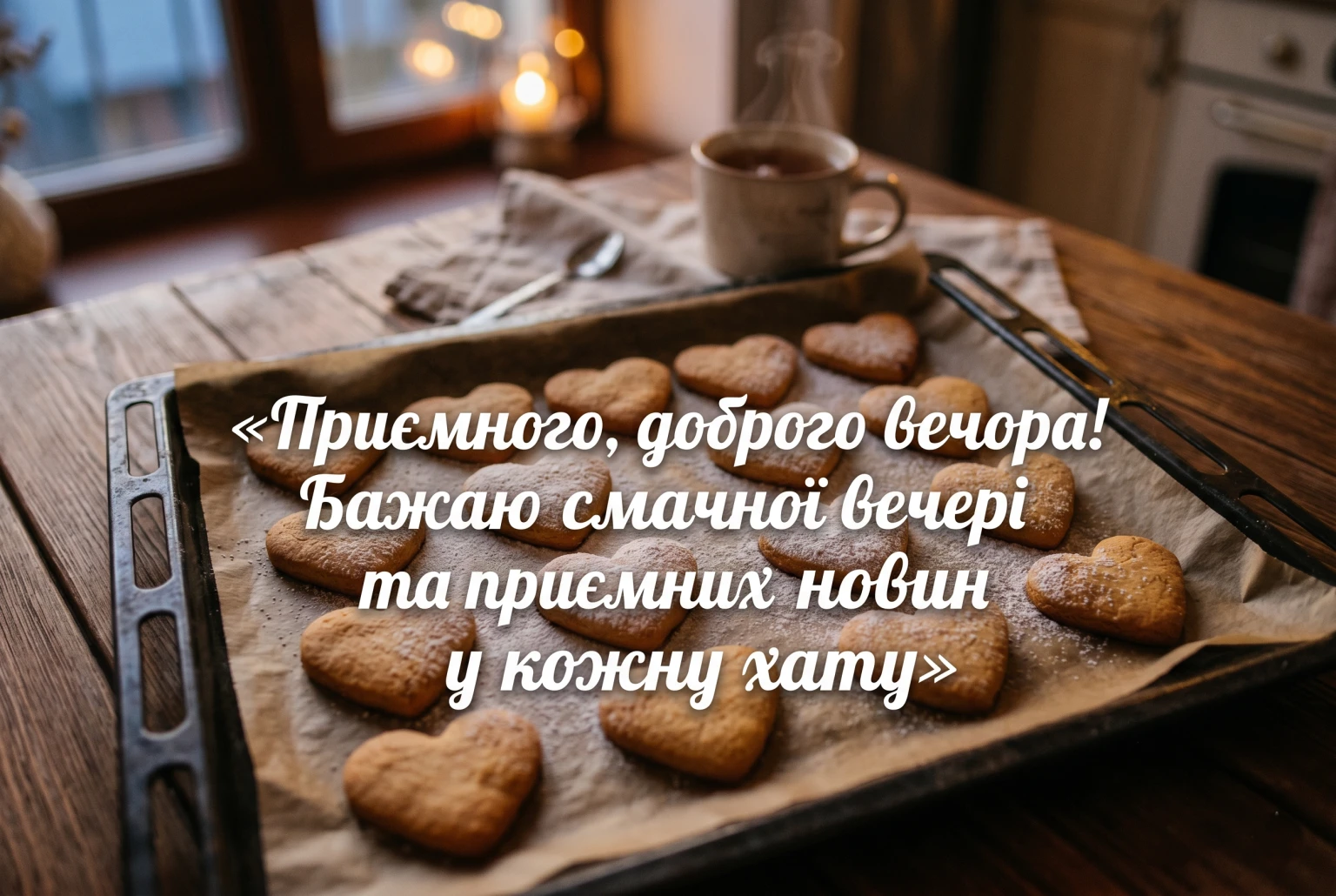 Приємного доброго вечора: душевні листівки та красиві картинки для затишного настрою