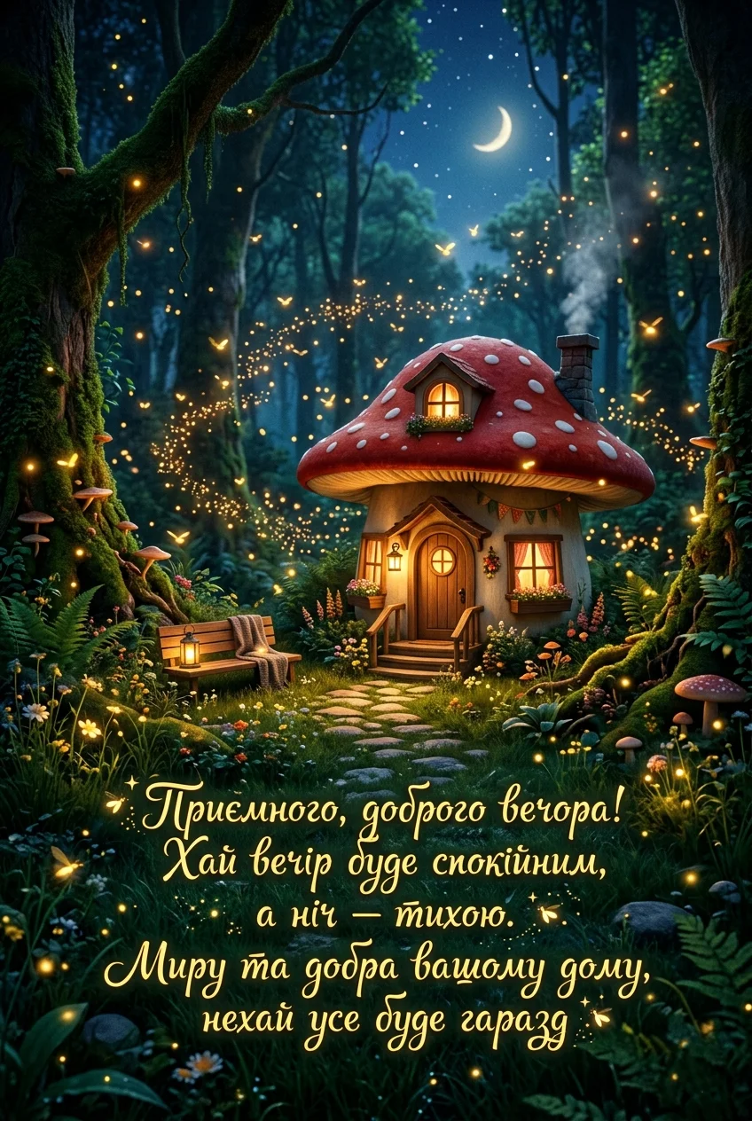 Приємного доброго вечора: душевні листівки та красиві картинки для затишного настрою