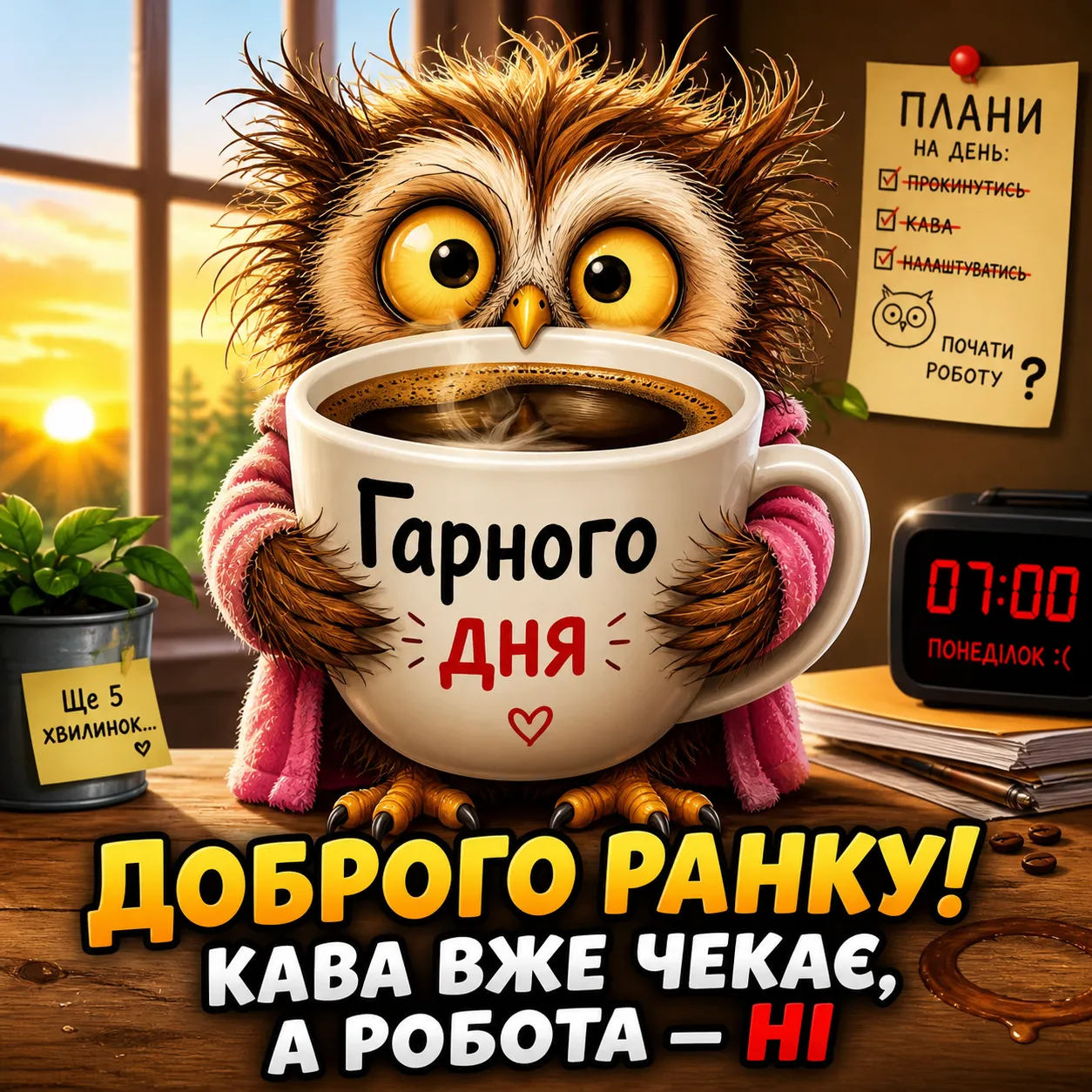 Доброго ранку та гарного дня: смішні картинки для найкращого настрою