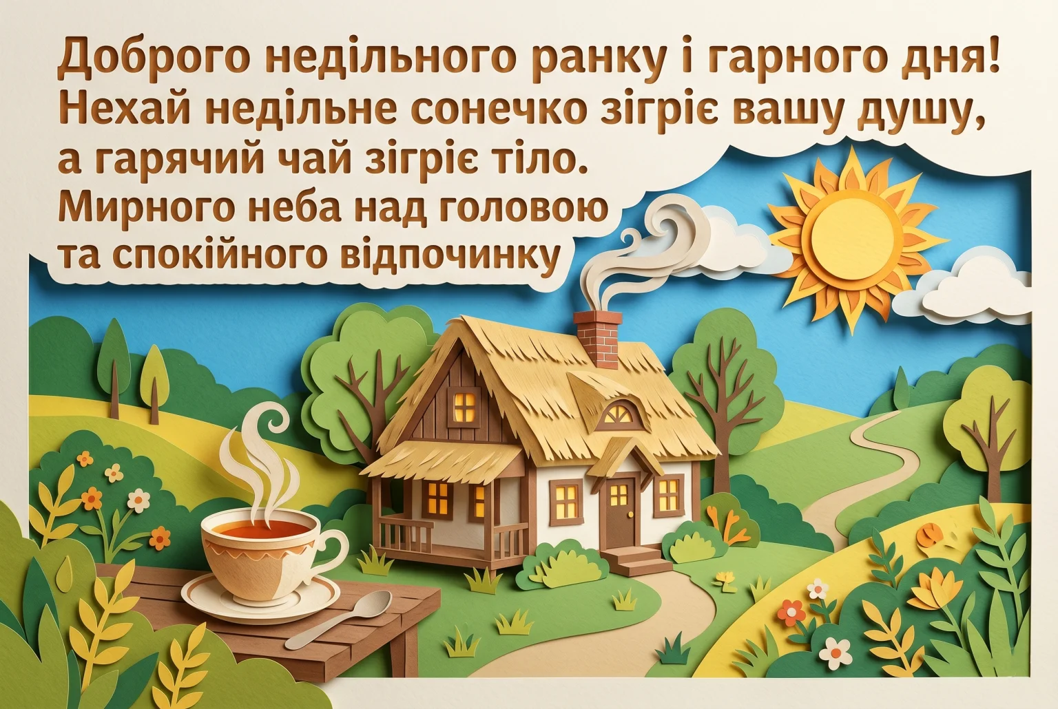 Доброго недільного ранку і гарного дня: найкращі картинки та душевні листівки для гарного настрою