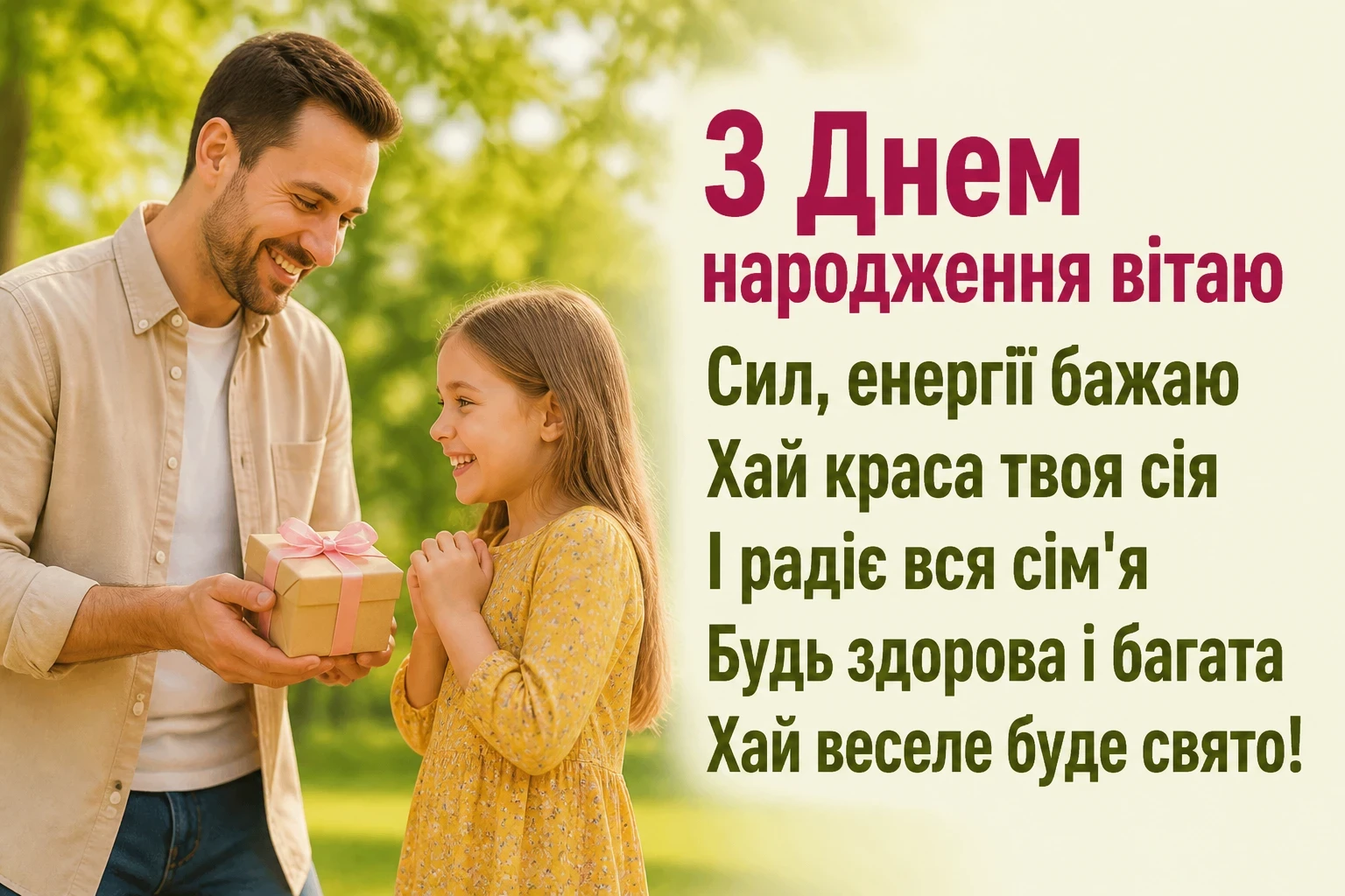 привітання для дочки з днем народження