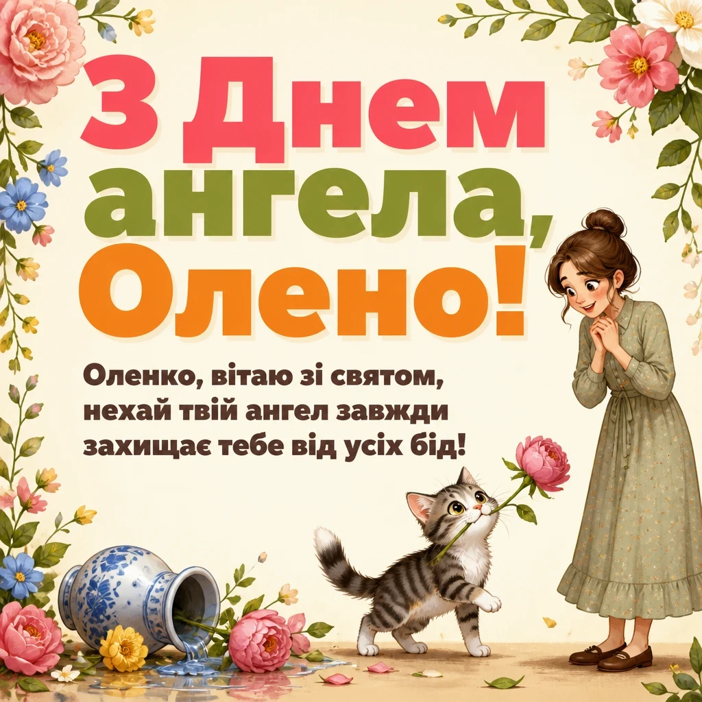 привітання з днем ангела олени
