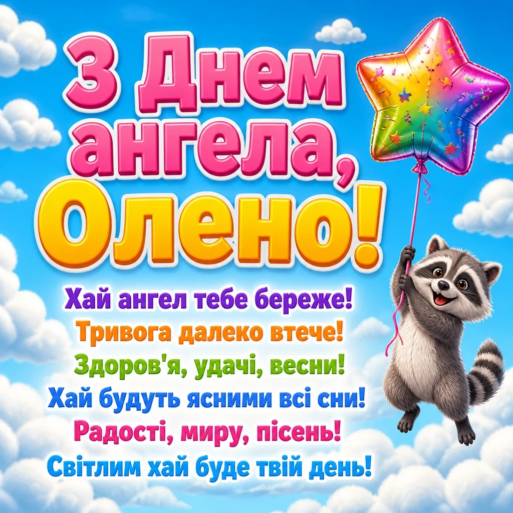 привітання з днем ангела олени