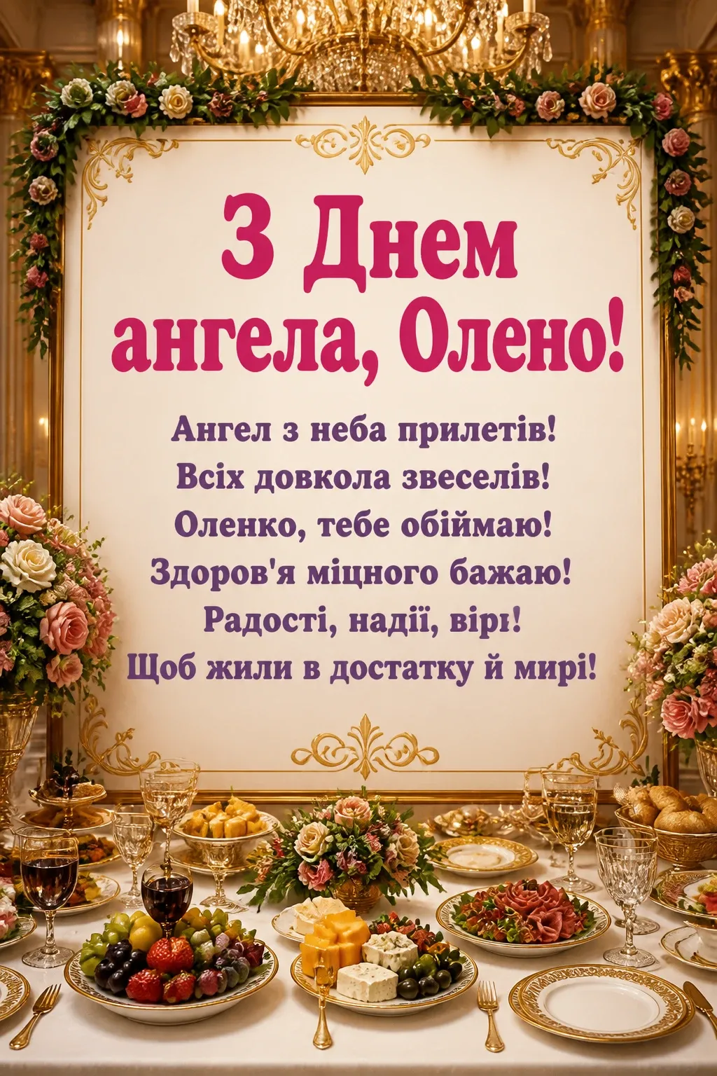 привітання з днем ангела олени