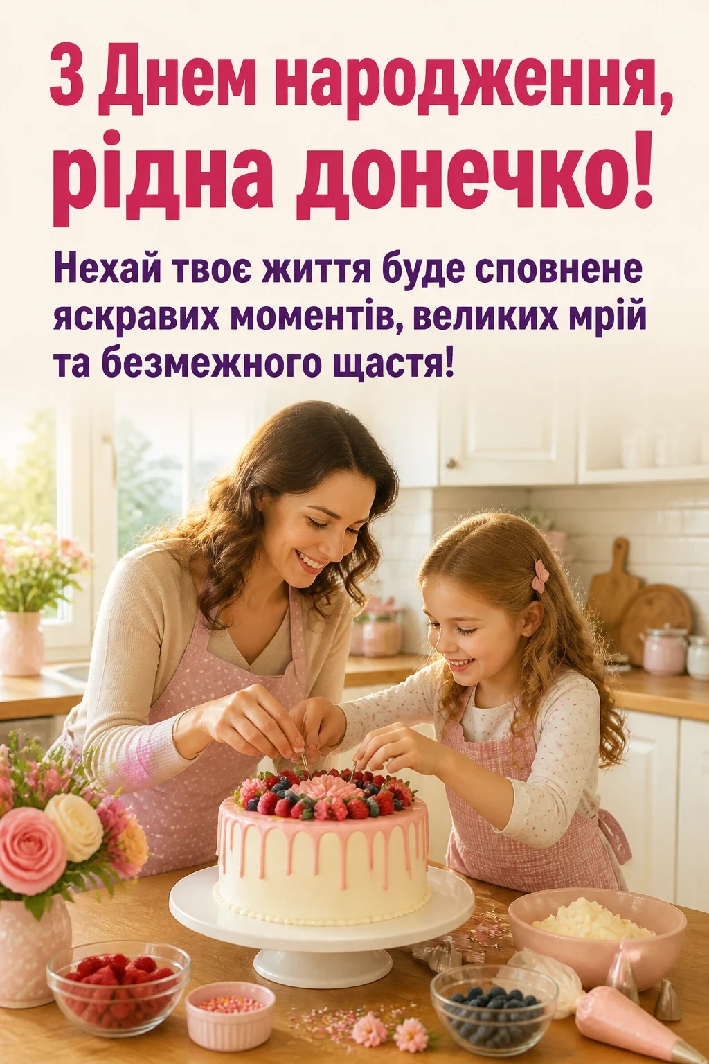 привітання для дочки з днем народження