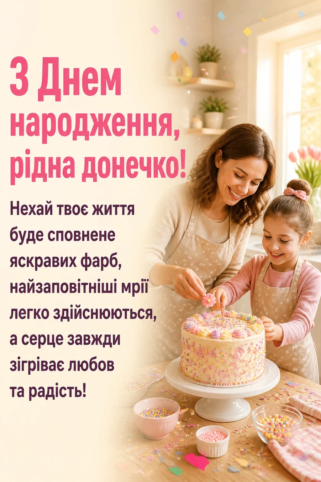 привітання для дочки з днем народження
