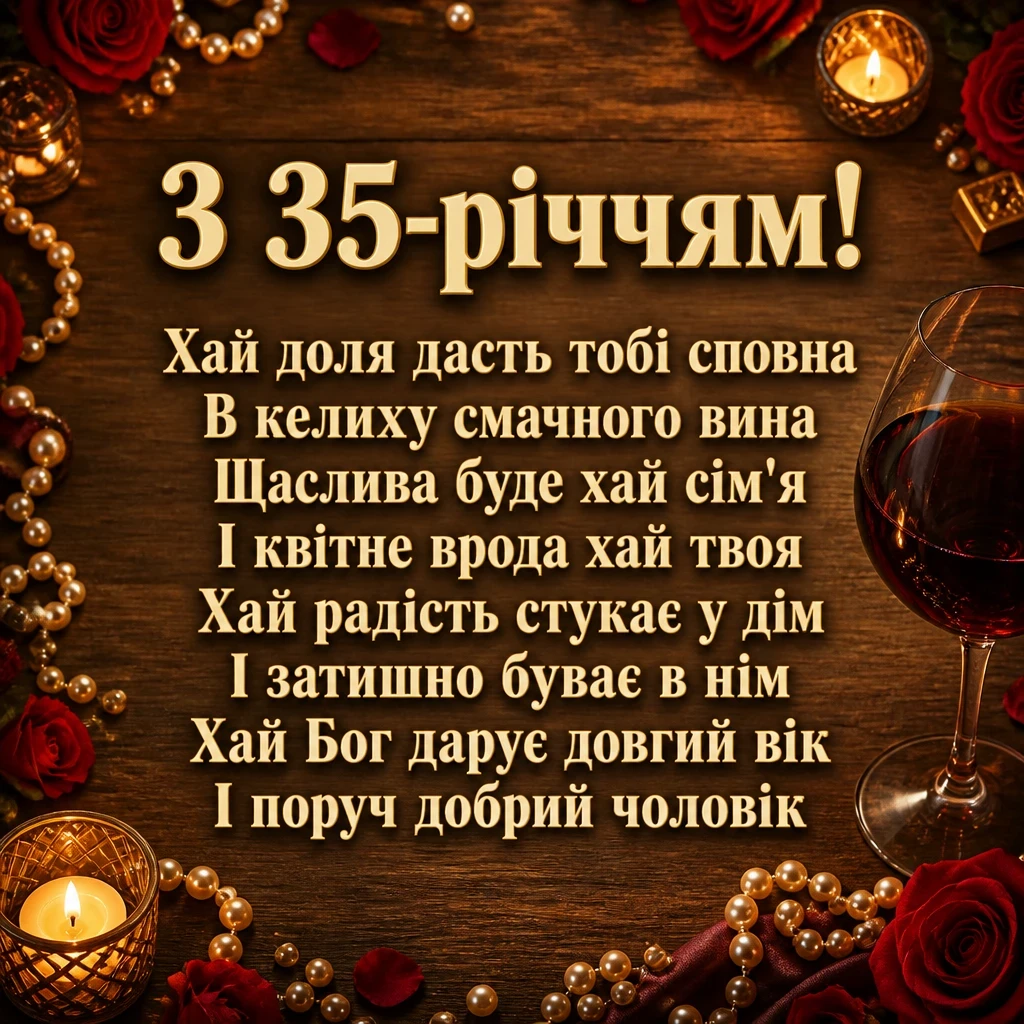 привітання з 35-річчям жінці привітання з 35-річчям жінці