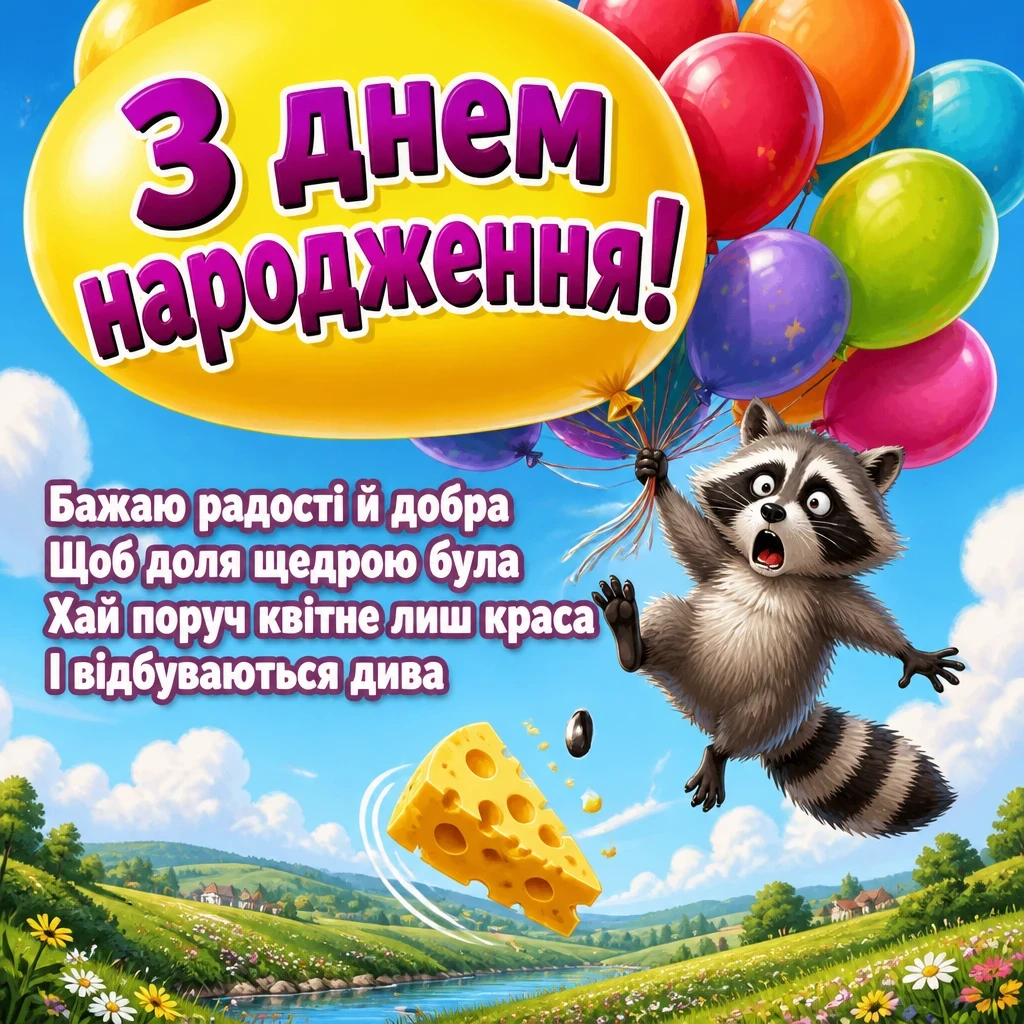 листівка привітання з днем народження листівка привітання з днем народження