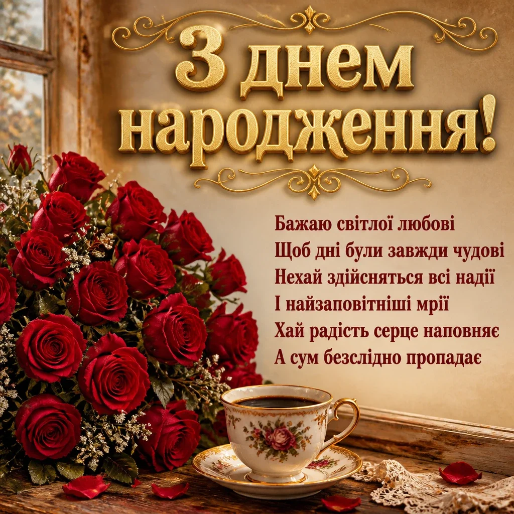 листівка привітання з днем народження листівка привітання з днем народження