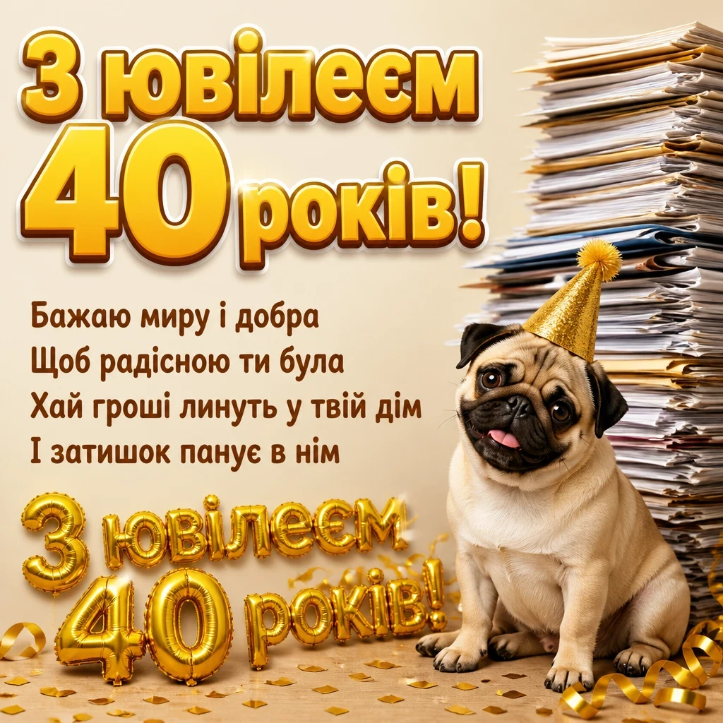 привітання з ювілеєм 40 років привітання з ювілеєм 40 років
