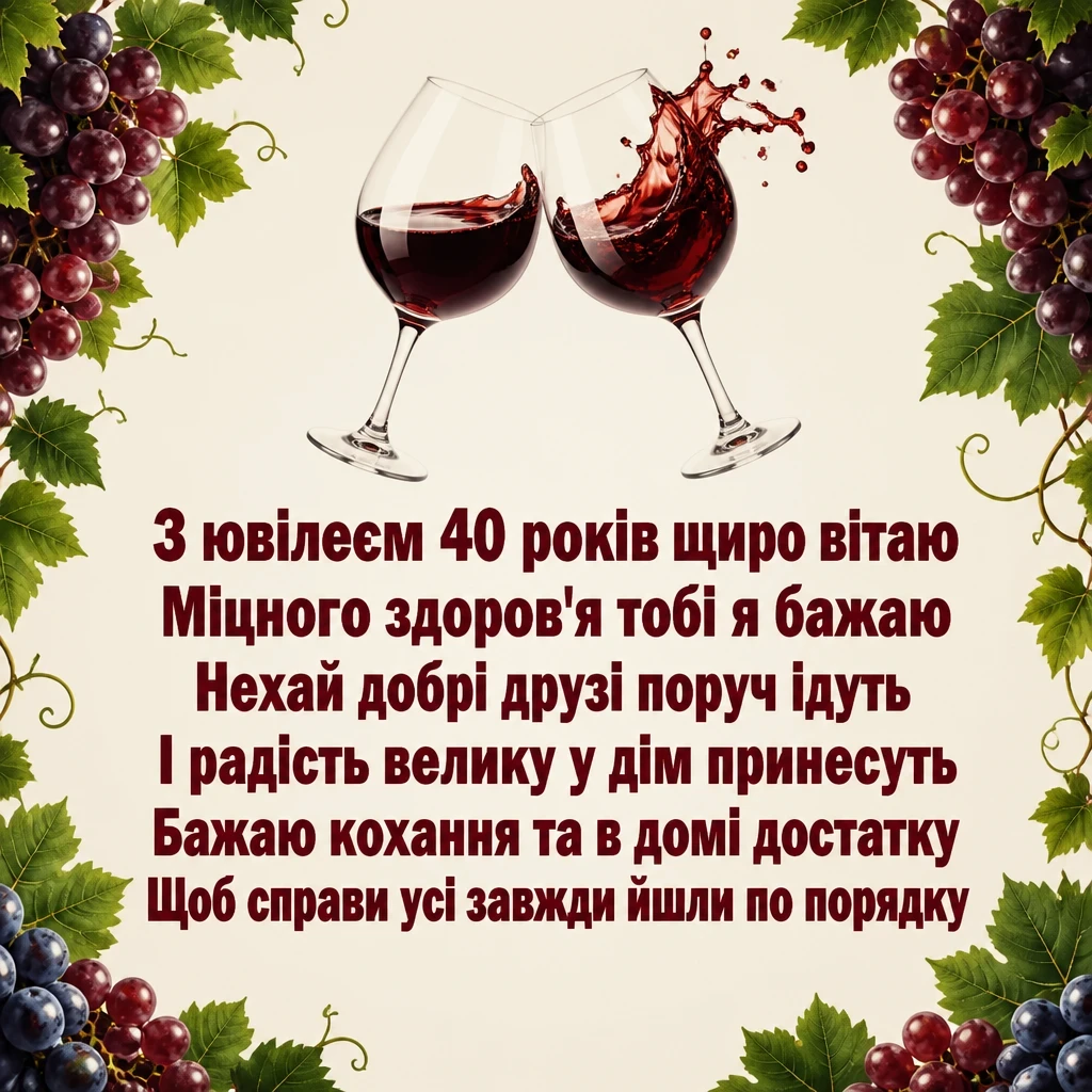 привітання з ювілеєм 40 років привітання з ювілеєм 40 років