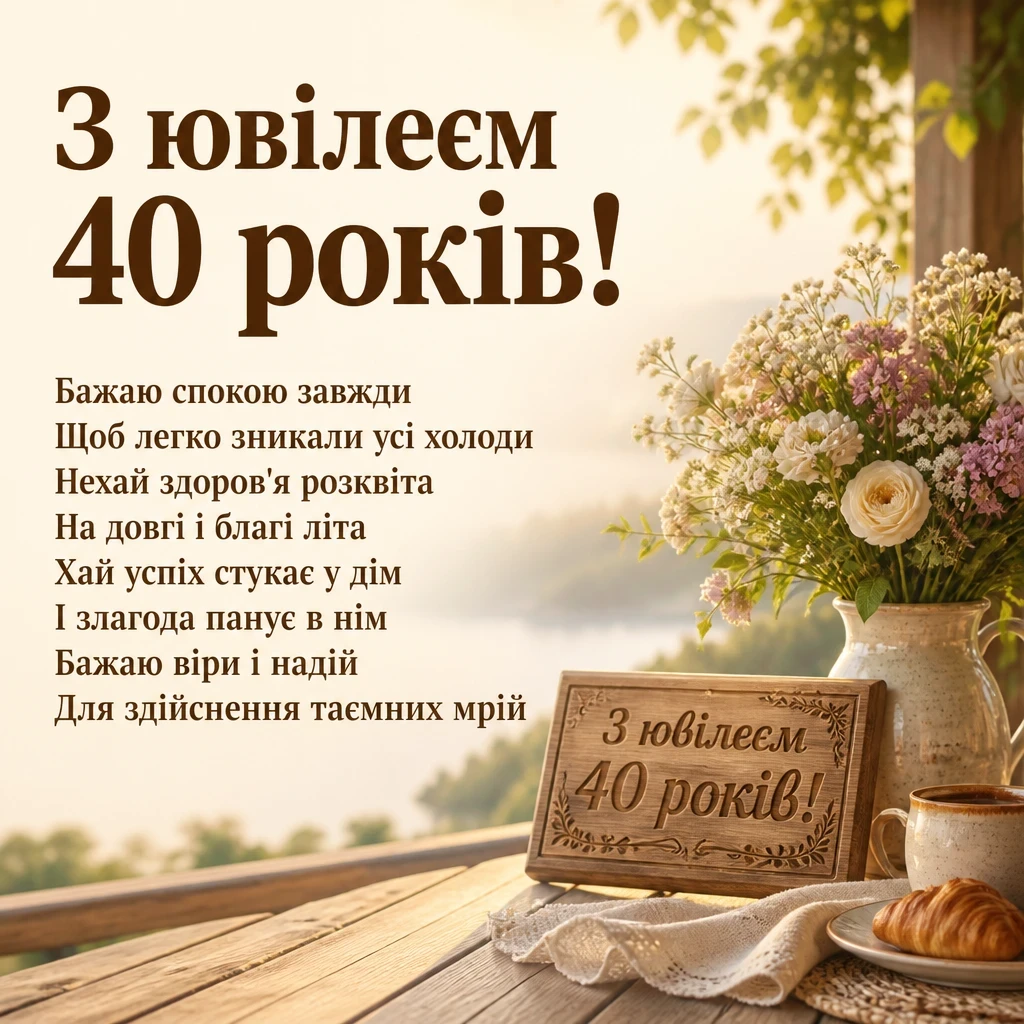 привітання з ювілеєм 40 років привітання з ювілеєм 40 років