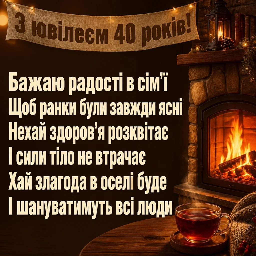 привітання з ювілеєм 40 років привітання з ювілеєм 40 років