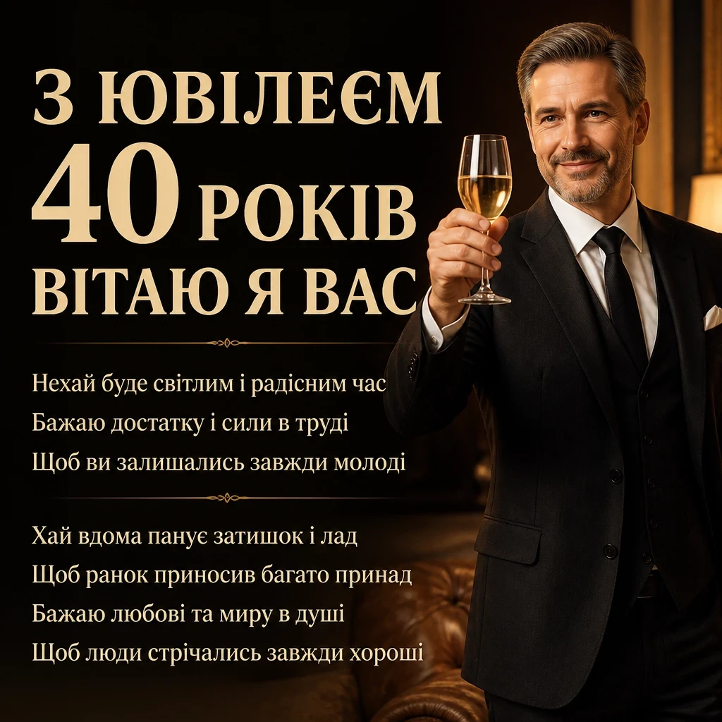 привітання з ювілеєм 40 років привітання з ювілеєм 40 років