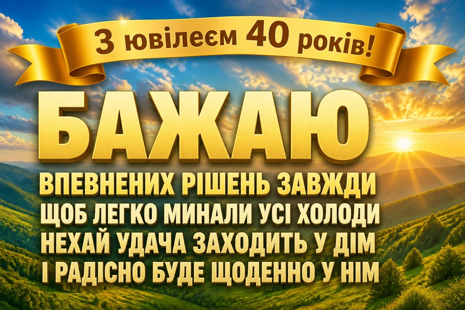 привітання з ювілеєм 40 років привітання з ювілеєм 40 років