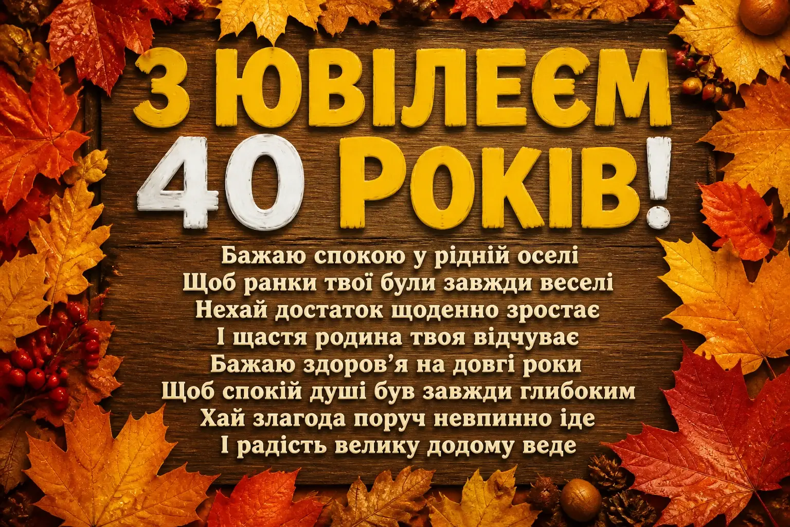 привітання з ювілеєм 40 років привітання з ювілеєм 40 років