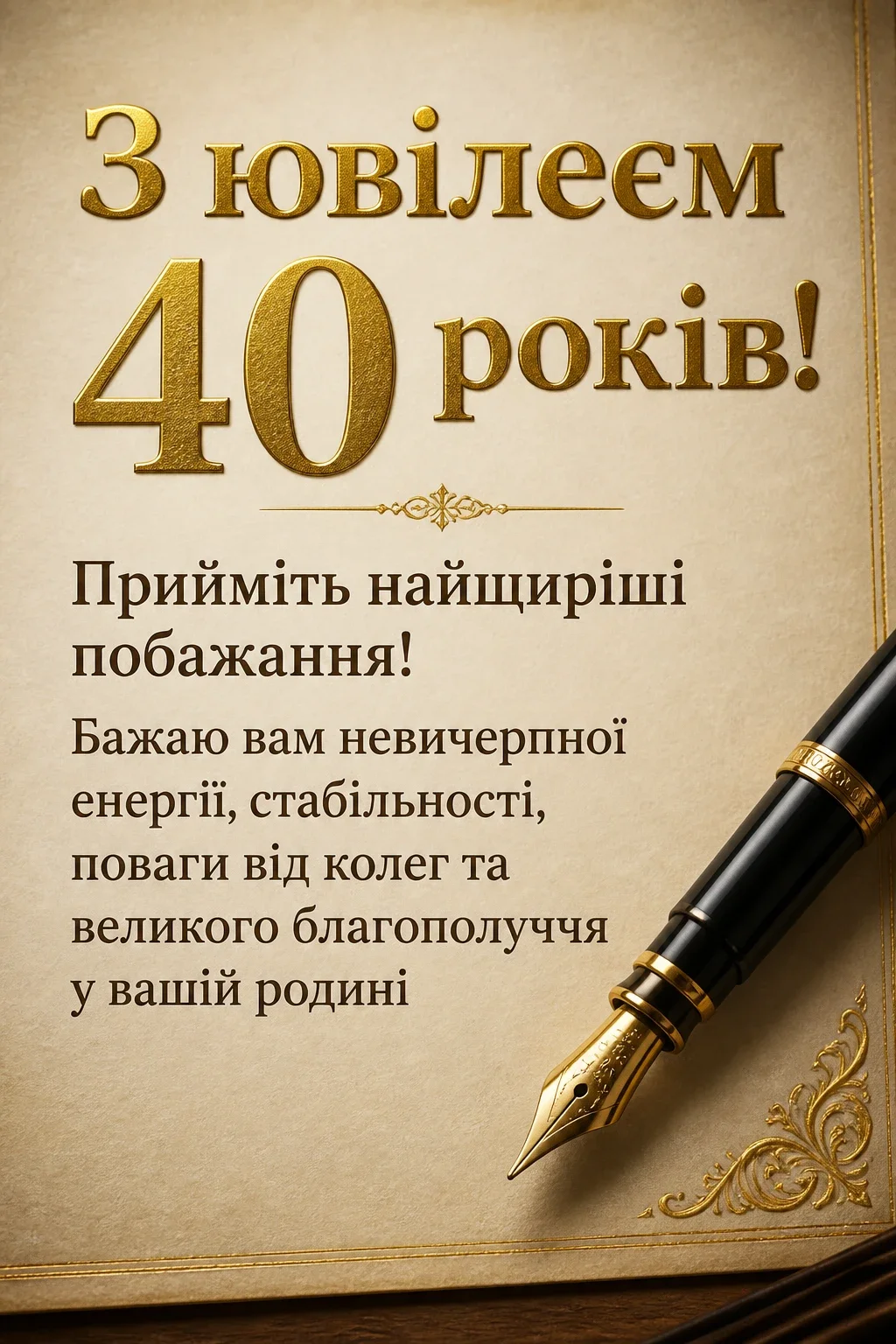 привітання з ювілеєм 40 років привітання з ювілеєм 40 років
