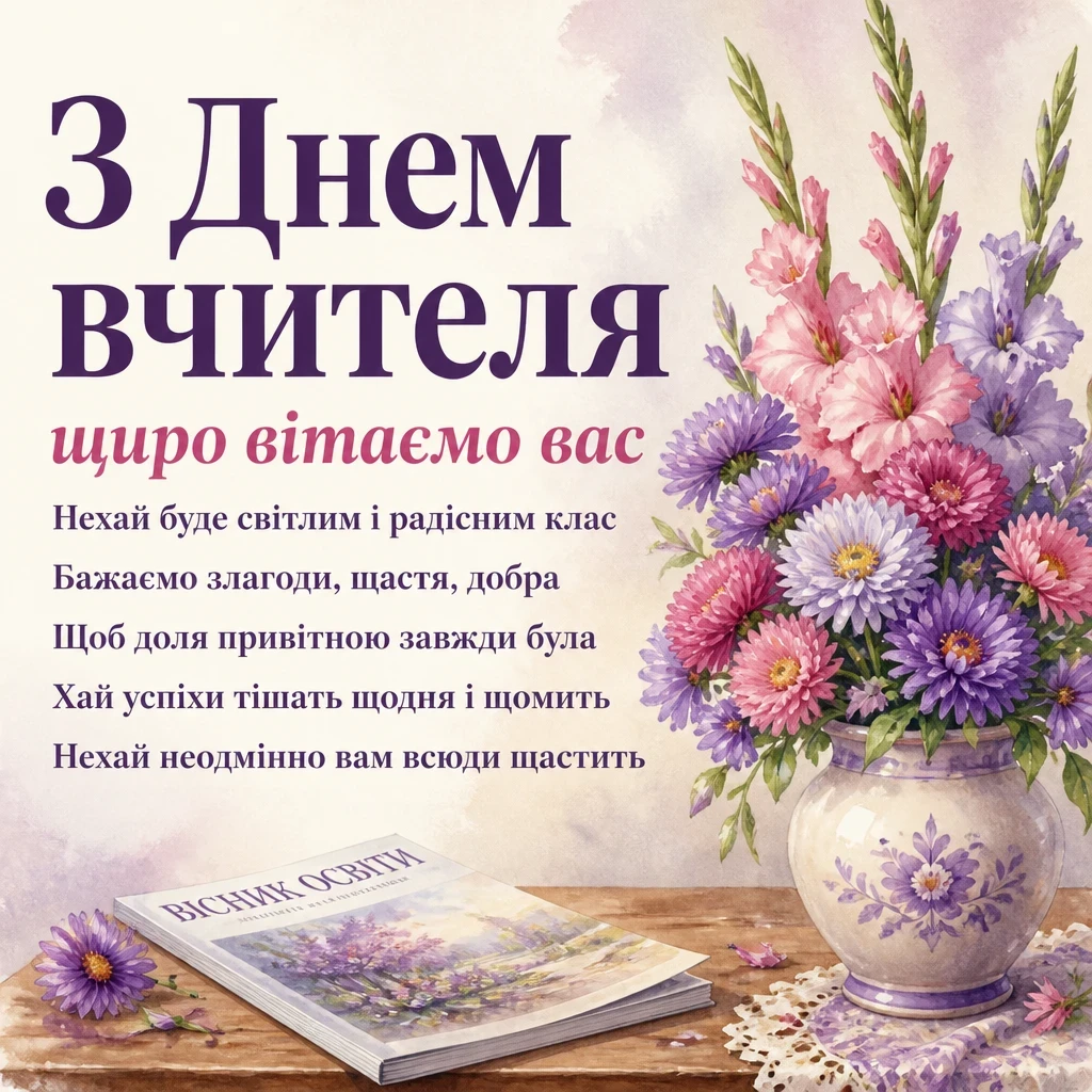 привітання день вчителя