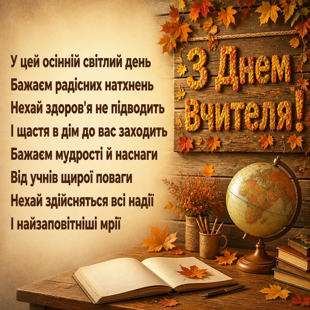 привітання день вчителя